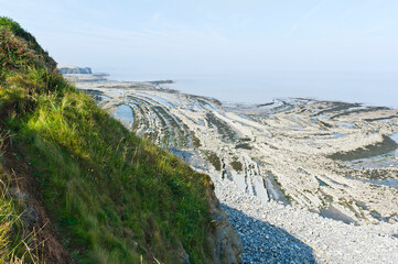 Fototapeta na wymiar Rock formations, Kilve Beach, Somerset, England