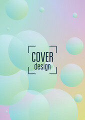 Obraz premium Holographic fluid with radial circles.