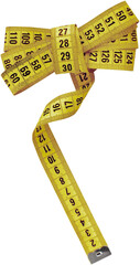 Measuring tape wrapped in a bow