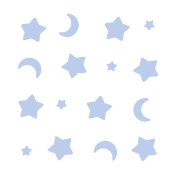 Pattern luna & stelle