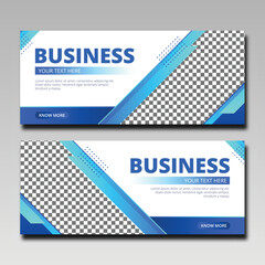 Business webinar horizontal banner template design. Modern banner design. Usable for banner, cover, and header.