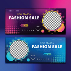 Flash sale promo banner template with podium and flying discount, Sign board promotion.