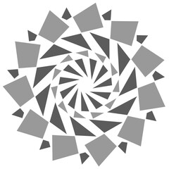 Abstract Geometric Two-Tone Monochrome Polygon-11aa6