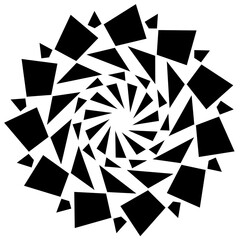 Abstract Geometric Monochrome Polygon-11aa6