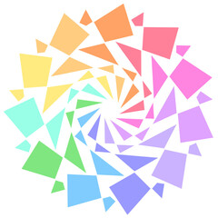 Abstract Geometric Rainbow Polygon-11aa6