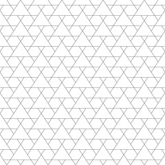 Fototapeta premium Seamless mosaic pattern. Triangles, hexagons ornament. Grid background. Ethnic tiles motif. Geometric grate wallpaper. Parquet backdrop. Digital paper, page fills, web design, textile print. Vector.