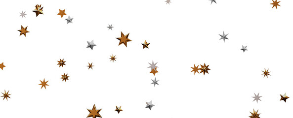 Holiday golden decoration, glitter frame isolated