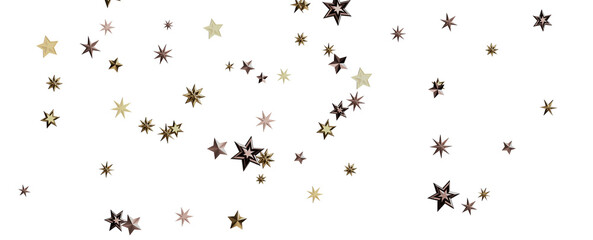 Holiday golden decoration, glitter frame isolated