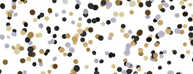 Golden serpentine confetti on transparent background. luxury isolated