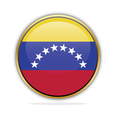 Button Flag Design Template Venezuela