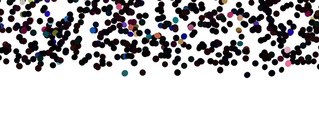 Multicolor confetti abstract background with a lot of falling pieces, isolated