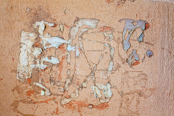Old ocher textures wall background. Perfect background with space.