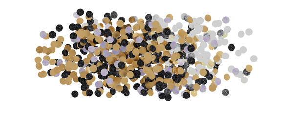 Glittering golden confetti png. Glittering golden confetti falls from above on transparent background. Celebrate festivals.
