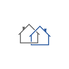 Home and house logo isolated on white background