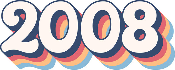2008 Year Retro Vintage