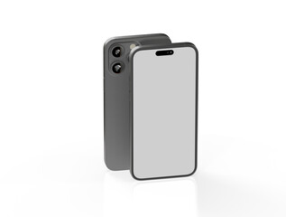 All-screen smartphone mockup isolated 3d