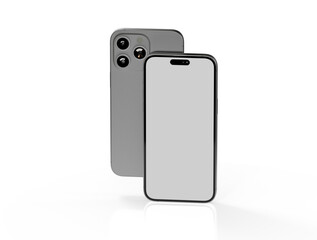 Smartphone frame less blank screen. Mockup generic device.