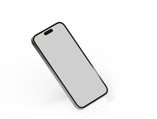 3d render illustration hand holding the white smartphone