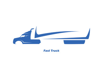 Illustration Vector graphic of Truck and logistics transportation. fit for Fast delivery concept icon. Simple one colored shopping element illustration.  Logo Design etc.