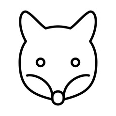 Obraz premium Fox, Wolf, Fox Face Icon Logo Design Vector Template Illustration Sign And Symbol Pixels Perfect