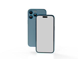 All-screen smartphone mockup isolated 3d