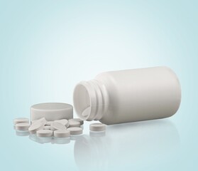 Drug or medical pills In Prescription Bottle