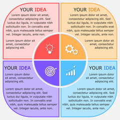 Vector illustration of Presentation business infographic template with colorful pastel color 