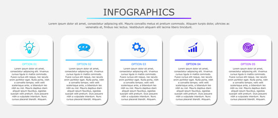 Vector illustration of Presentation business infographic template with colorful pastel color 