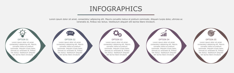 Vector illustration of Presentation business infographic template with colorful pastel color 