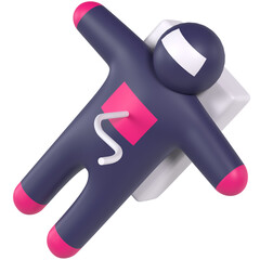 Obraz premium Astronaut 3D icon
