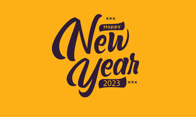 Happy new year 2023, typography.
