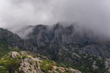 Aerial footage of Durmitor national park in Montenegro. Northern park with high mountains and lovely landscape. City of Zabljak is Aspen of Crna gora. Nice place for winter and summer holiday vacation
