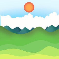 landscape with mountains