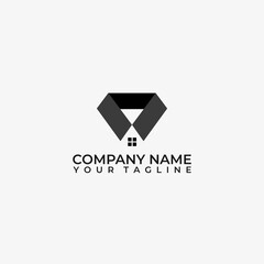 Real estate and collar vector logo