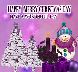 merry christmas holidays decorated with seasonal silver tree
candle light with beautiful presents for children to enjoy this festive with your friends and enjoy with greeting and creative card . 