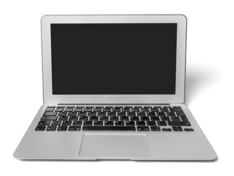 Laptop computer pc on white background