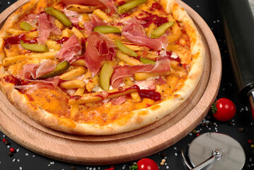 photo of pizza on the table