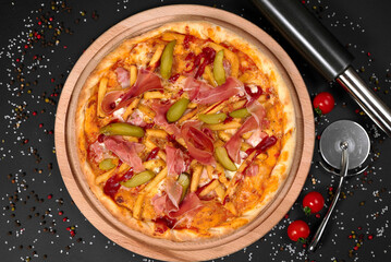 photo of pizza on the table