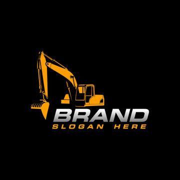 excavator logo design template