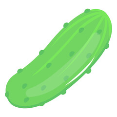 An icon of cucumber flat vector