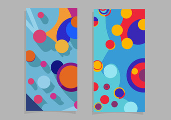 a set of abstract colorful organic geometric backgrounds