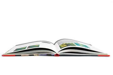 Open book isolated on background