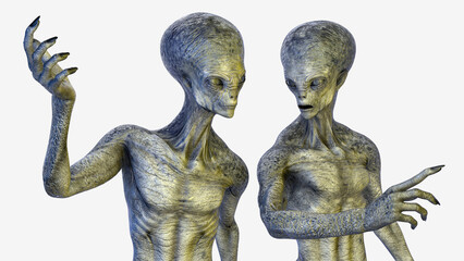 Fototapeta premium Humanoid alien, 3D illustration