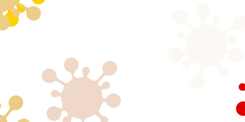Light brown vector pattern with coronavirus elements.