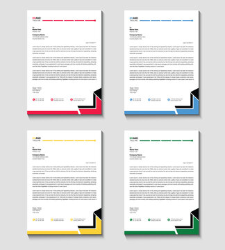 Modern business letterhead template design