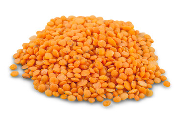 Close-up of soybeans isolated on white background