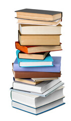 A pile of class books