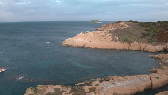 "Devils Rocks" natural coast line in Foca county, Turkey.