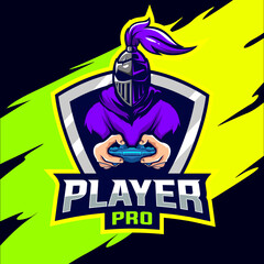 Pro player spartan esport gaming logo