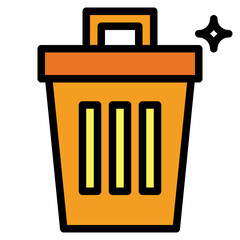 bin filled outline icon style